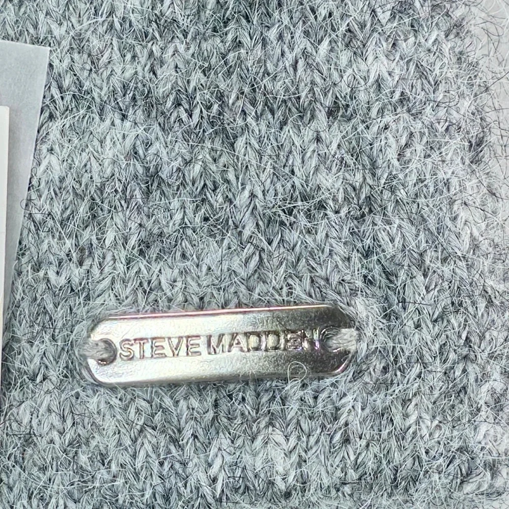 Steve Madden Womens Tech Touch Gloves OS Gray Knit Touchscreen Compatible NWT